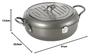 Yoshikawa Tenichi Tempura Pot with Lid, 22cm, 2.6L, Induction and Direct Heat Compatible, Simple Design, Made in Japan, Tsubame-Sanjo, SJ2135
