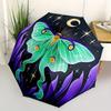 1pc Celestial Moth Print Automatic Open/close Folding Umbrella, Compact Portable Travel Umbrella, Perfect Birthday/Christmas, Cute Umbrella,
