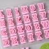 26pcs/set Alphabet Cake Molds Cakes Sugar Paste Letter Cookies Cutter Words Press Stamp Baking Embossing Mould for Home DIY Cake