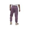 Jordan Flight Fleece Logo Print Mid-Rise Drawstring Cuffed Knit Joggers Men Bottoms Purple Red FD7532-508