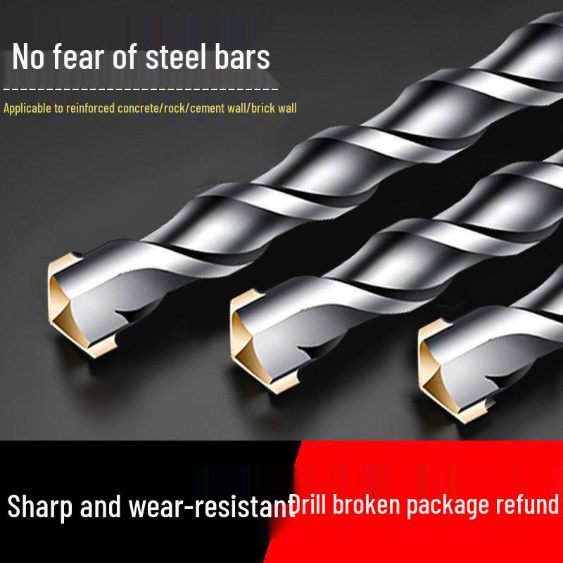 

Tungsten Carbide Impact Drill Bit Set for Concrete & Rebar Square Shank 20x350mm Ultra Hard, 2 Pcs