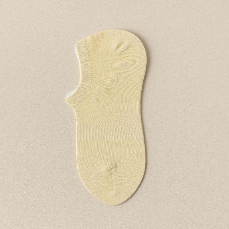 5 Pairs of Women's Summer Thin Cotton Non Slip Absorbent Breathable Invisible Shallow Mouth Sports Socks