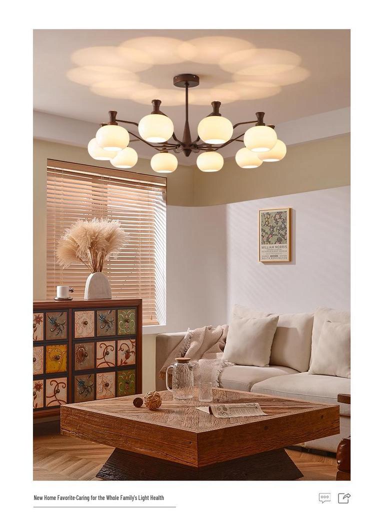 French Retro Nanyang Style Chandelier for Living Room, Restaurant, or Bedroom