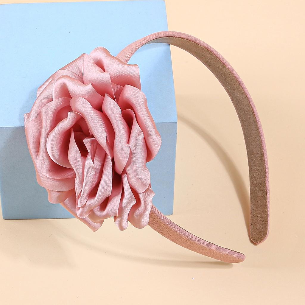 Modische Blumenstirnbänder für Frauen Stoff Kunststoff Haarreifen Satin Blumenstirnband Frauen Mädchen Kinder Haar-Accessoires