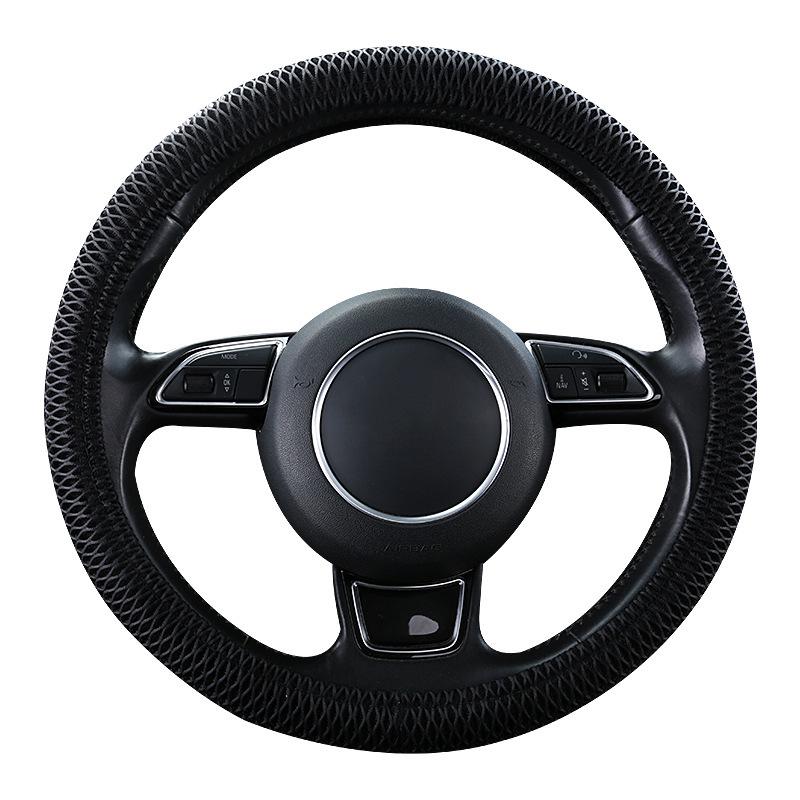 Breathable Mesh Car Steering Wheel Cover - Cute Honeycomb Sandwich Design