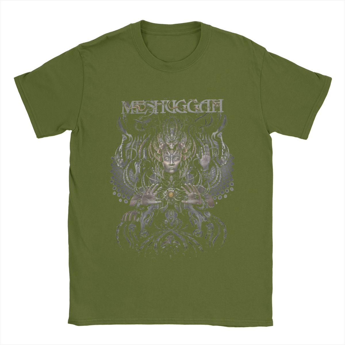Winter snow Zomer Meshuggah Hands Of Msgh Heren Dames T-shirts Kleding Vintage T-shirts T-shirts Puur Katoen Cadeau Kleding XXXXL legergroene kleur