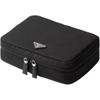 Prada Re-Nylon Enamel Triangular Metal Logo Zipper Closure Regenerated Nylon Storage Bag Medium Unisex Couple Style Black