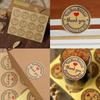 10 Stück Kraftpapier Liebe Dankeschön Backverschluss Paste Verpackungsetiketten Dekorative Aufkleber