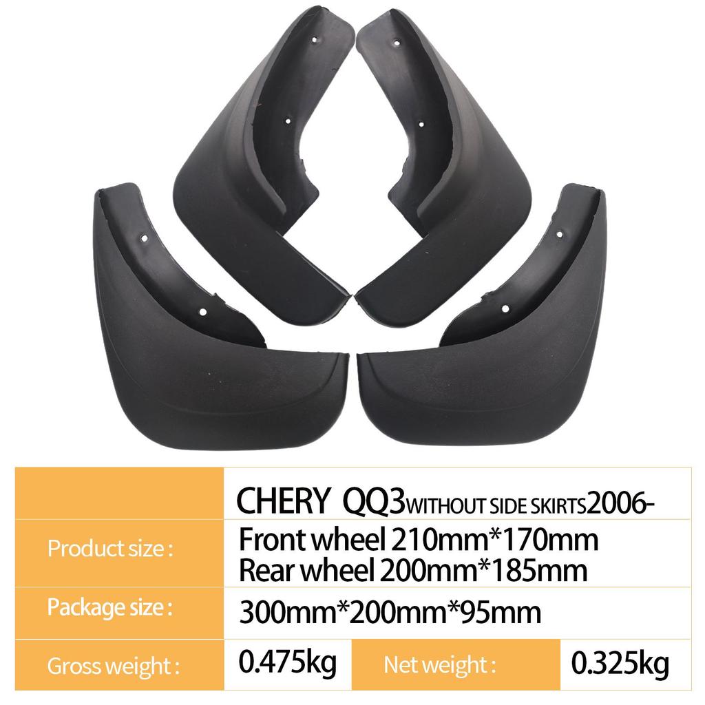 Chery QQ3 2006+ Tire Mudguard (No Side Skirts)