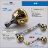 HEIGHTEN 32mm Reel Handle Knob for Shimano Daiwa Universal Type Type Wheel Series (Shimano A) (Daiwa S) (Gunmetal & Gold) (515)
