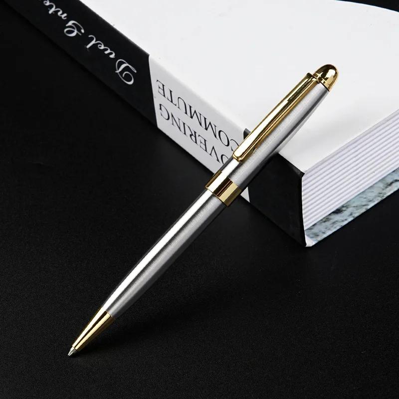 STONEGO Twist Ballpoint Pens Stainless Steel Retractable Ball Pen Smooth Gel Ink Medium Point 1.0mm Black Ink Replaceable Refill