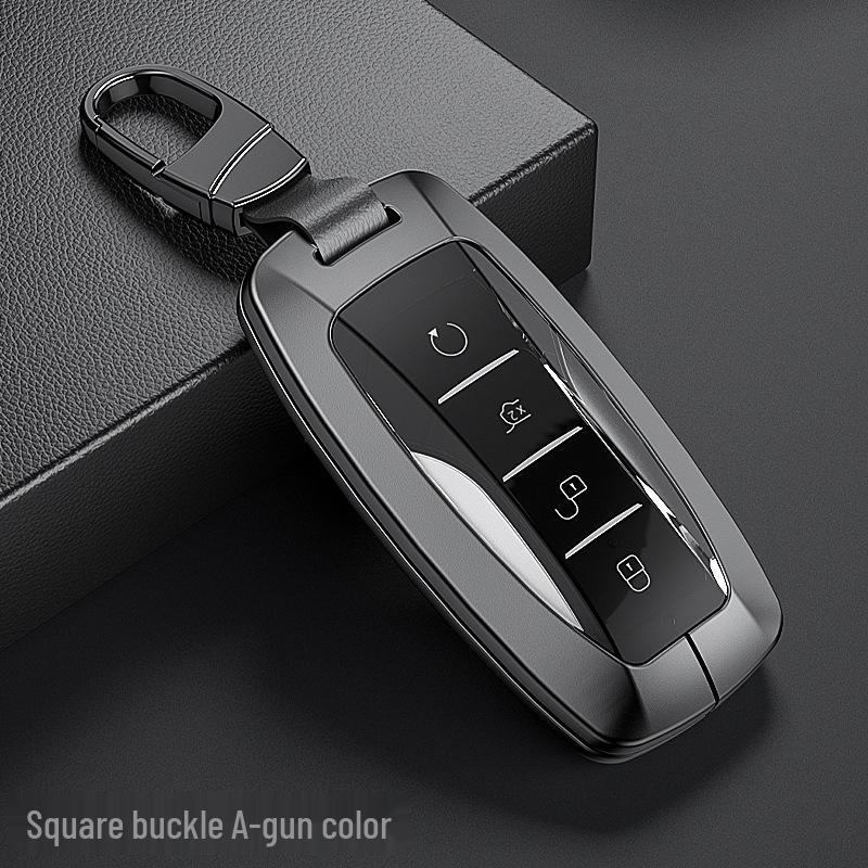 BYD Aluminum Alloy Car Key Case for Qin Pro, Song Pro, Tang, Han - Creative Metal Shell Cover
