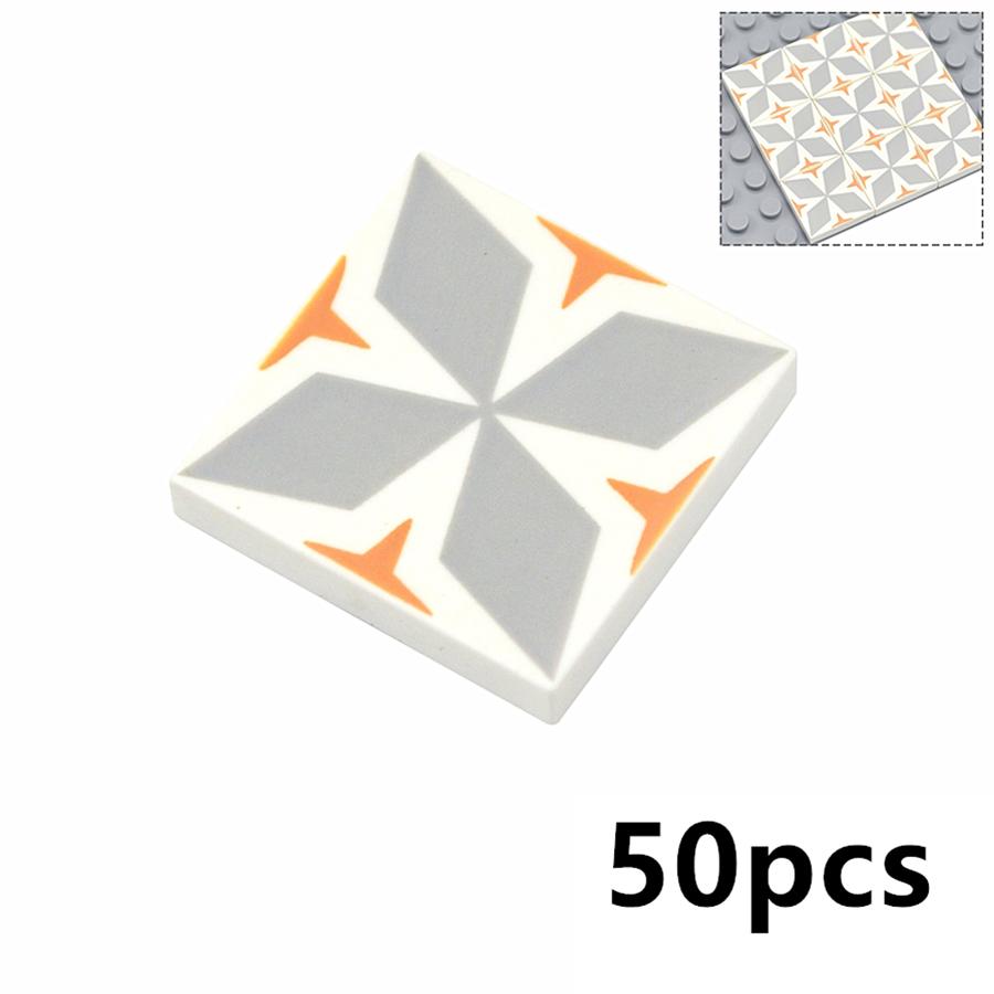 MOC Tile Smooth Printed 1x1 1x4 1x6 2x2 Assemble Particles 2431 3068 Flat Wood Grain Pattern Traffic Warning Bricks Accessories