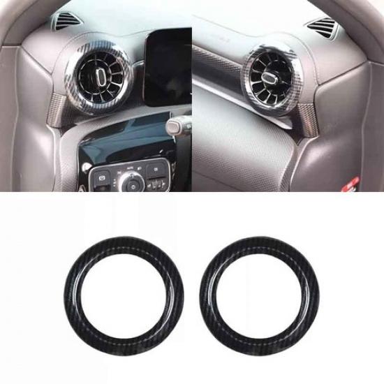 Carbon Fiber Front Side Vent Overlay - Cover Trim For Benz A-Class CLA