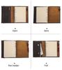 Handmade A5 Crazy Horse Leather Notebook with 6-Ring Binder & Replaceable Pages