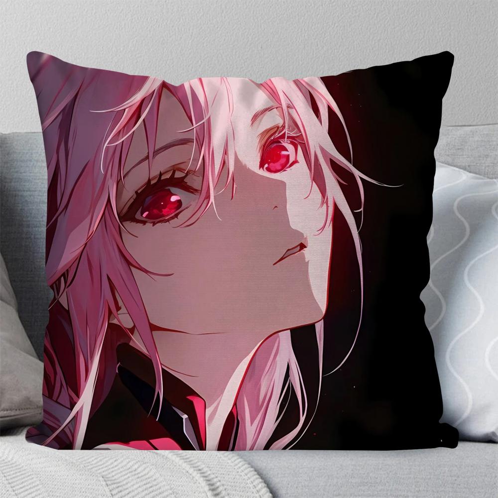 Yuzuriha Inori Animation G-Guilty C-Crown Pillow Case Square Pillow Bedroom SofaLeisure ComfortLiving Room Home Decoration 40X40