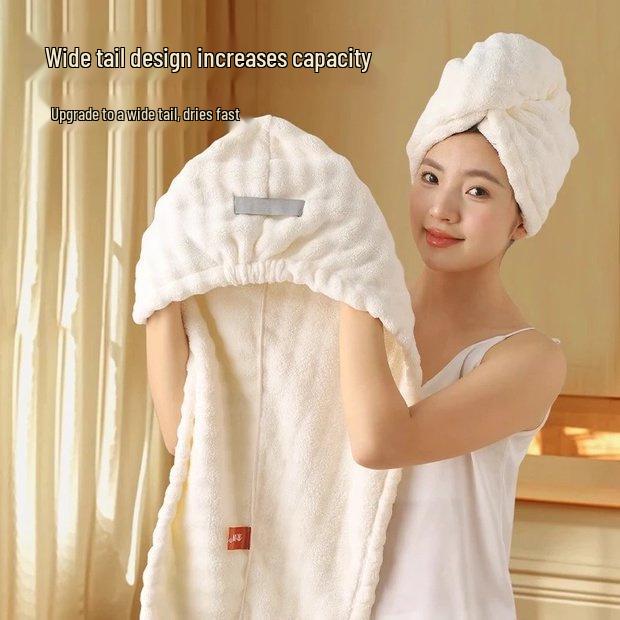 Quick-Dry Absorbent Hair Wrap Towel for Women - Thick, One-Piece, No Blow Drying Needed
