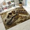 Ancient Creatures Dinosaur Ammonite Fossil Art Rug for Bedroom Living Room Sofa Home Doormat Decor,Large Kids Non-slip Floor Mat