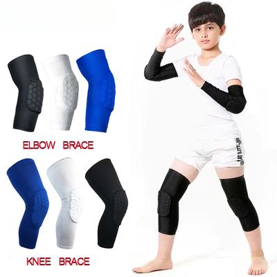 1Pcs Knee and Elbow Pads for Kids Youth Honeycomb Compression Sleeves Pads Guards Sports Protective Gear for Basketball,Football
