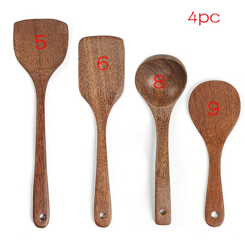 Wooden Spatula Kitchen Nonstick Dedicated Wooden Kitchenware Heat Resistant Wooden Cooking Shovel Spoon