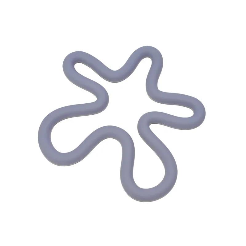 

Силиконовый коврик на стол Неправильной геометрической формы Термостойкие подставки Нескользящая подставка под горячее Подставка под чашку для напитков Салфетка на стол Кухонные подкладки под сковороду 16.5cm фиолетовый