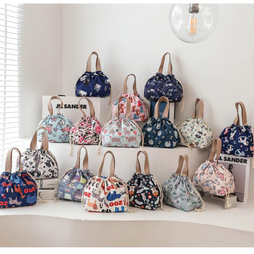 Cartoon Printing Lunch Bag Cute Storage Meal Bag New Handbag