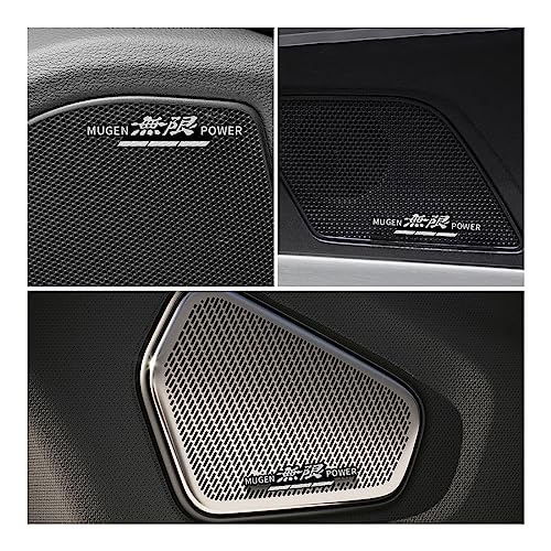 

Наклейки на автомобиль TEUCRO, Наклейки с логотипом автомобильного гудка, Наклейки на автомобильные динамики, Металлические декоративные наклейки с логотипом для автомобиля, Автомобильные эмблемы, Набор из 4 штук (Mugen)