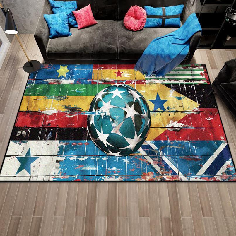 Modern Abstract Style Non-slip Live Room Rug Easy Cleaning Soft Room Decor Lounge Carpet Washable Coffee Tables Mat Customizable