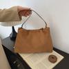 Suede cloud bag women's new autumn and winter high-end texture niche retro pleated shoulder messenger bag