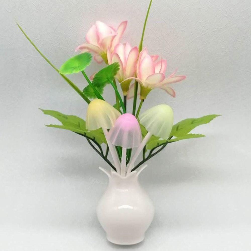 

Handmade Lilac Tulips LED Mushroom Night Lights 3D Light Floral Lamp Colorful Little Night Light 1