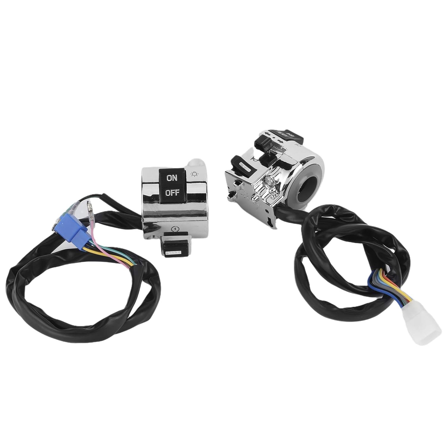 

Zerone Motorcycle Turn Signal Horn Button, 25mm Handlebar Switch for Headlight Control, Universal Push Button Set
