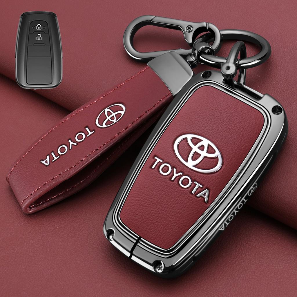 Car Key Case Cover Shell For 4 Button Toyota Prius Camry Corolla CHR C-HR RAV4 Land Cruiser Prado Fob Keychain Accessories