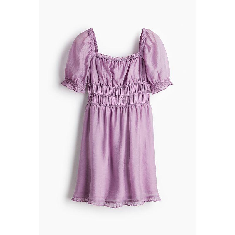 

Женская одежда HM Платье с цветочным принтом 2025 Лето Новое поступление Принт Квадратный вырез Плиссированный дизайн А-силуэт Платье 1292003