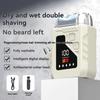 2in1 Mini Electric Shaver Digital Display Portable Rotary Razor Smart Nose Hair Clipper  Travel Use