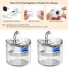 Cat Water Fountain Automatic Water Dispenser with Filter 1.8L Pet Drinking Fountain with Quiet Pump Dog Water Bowl for Indoor Cats Kitty