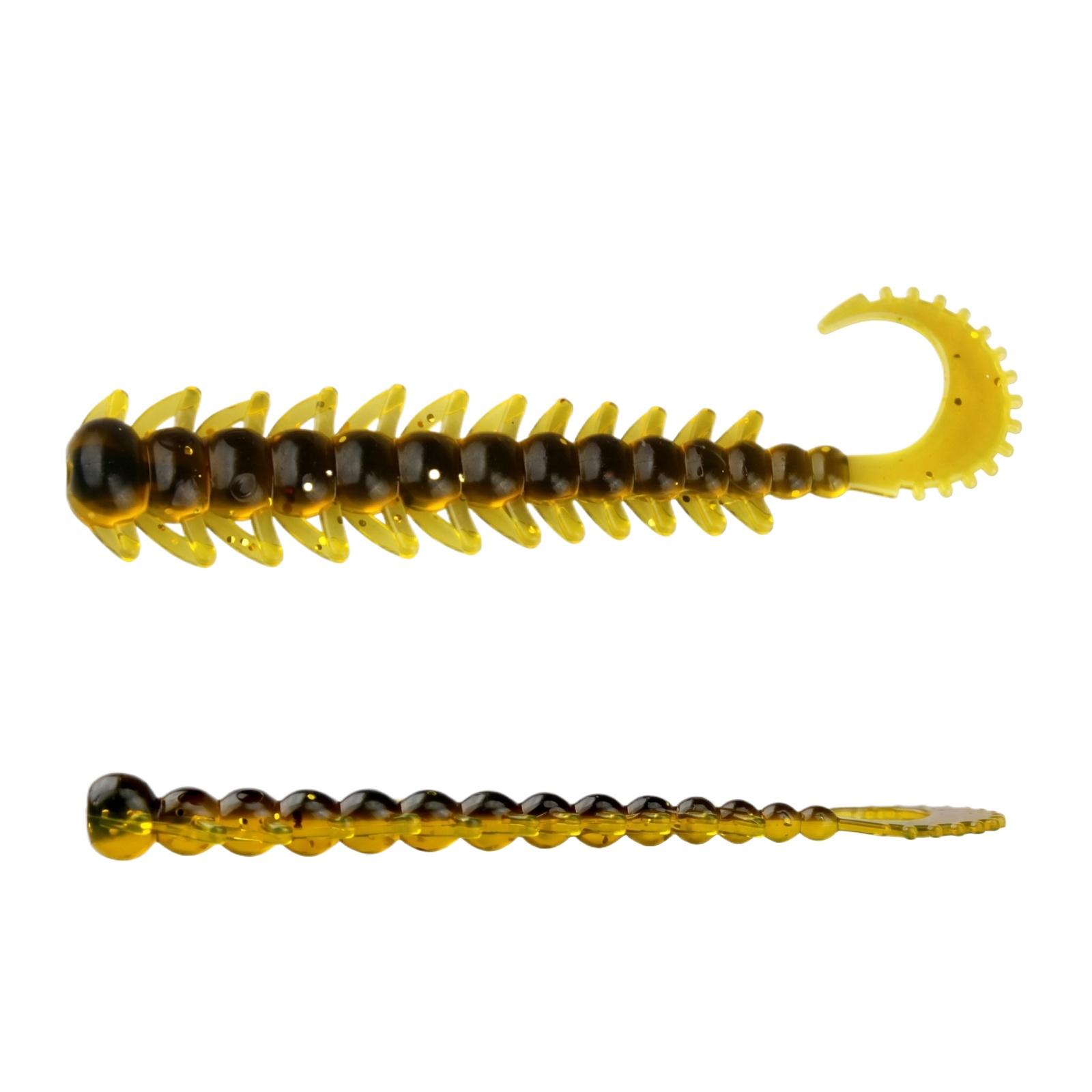 

Soft Fishing Lure Centipede Larva Tail Bait Lead Head Hook Texas Rig Suitable for Bass Perch Black Pit Fishing with Dual Shape Design one size