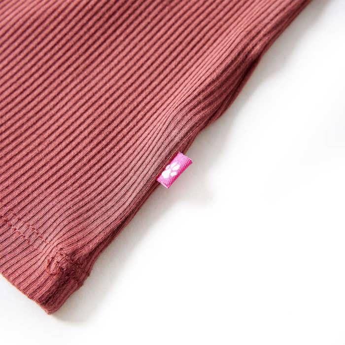 Children's Long-sleeved T-shirt with Mock Turtleneck Burnt Red 92/104/116/128/140