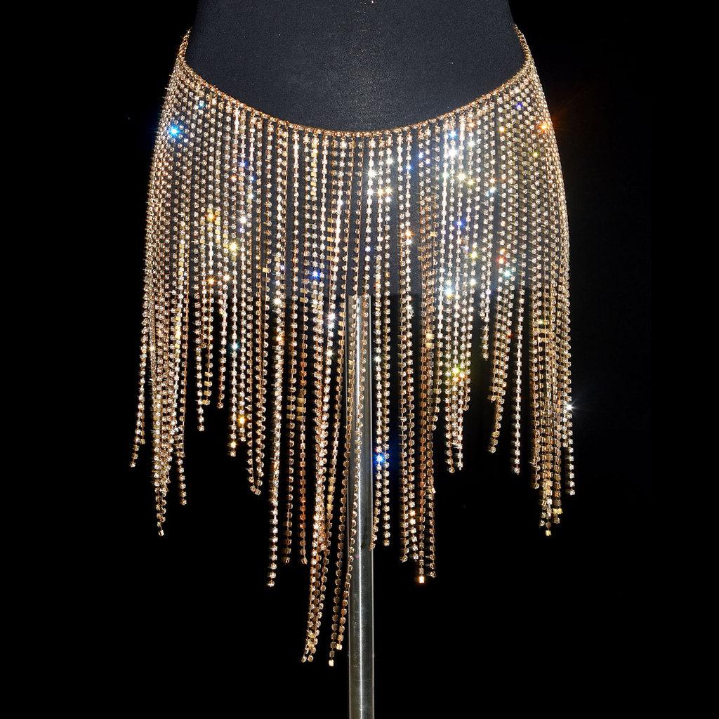 Body Chain Fashion Jewelry With Water Diamond Tassels For Elegant Performance And Gifts