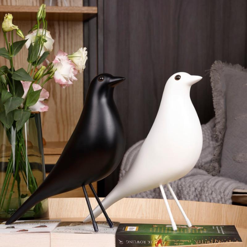 

Nordic Style Eames Bird Ornament Resin Crafts Modern Minimalist Desktop Creative Home Decoration Bird Sculpture Creative Gift