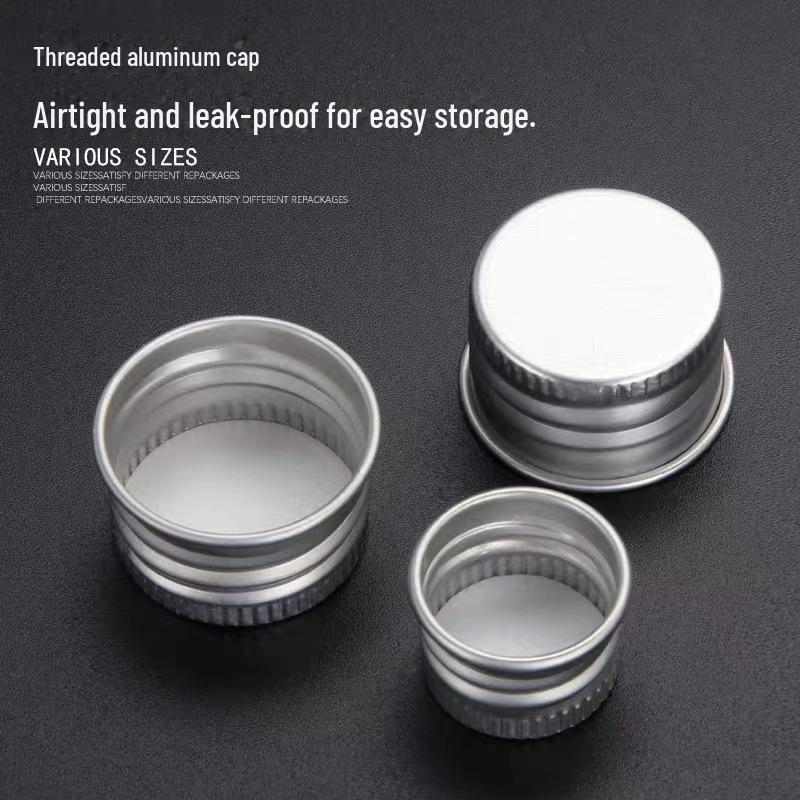 Sticlă de călătorie portabilă din plastic transparent cu capac din aluminiu