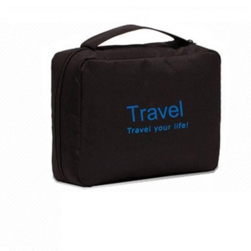 Large Capacity Travel Toiletry Bag With Hook For Makeup Storage Modern Simple Style