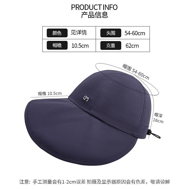 Vinyl Big Eaves Sunscreen Hat Women's Summer Outdoor Versatile Face Small Anti-ultraviolet Sunshade Bucket Hat