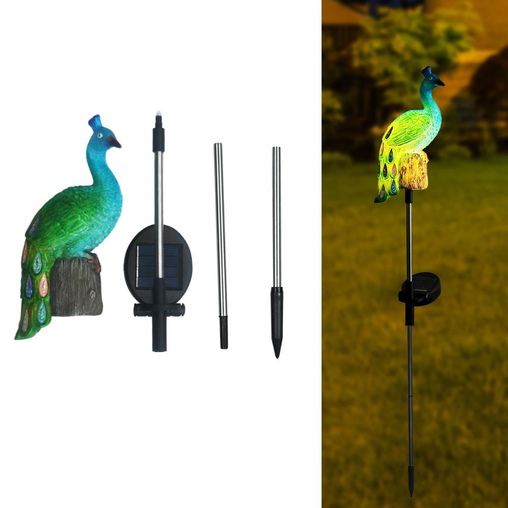 Solar Lamp Peacock Animal Solar Garden Lights Solar Powered Led Light Outdoor Garden Decoration Lamp Waterproof Solar Light