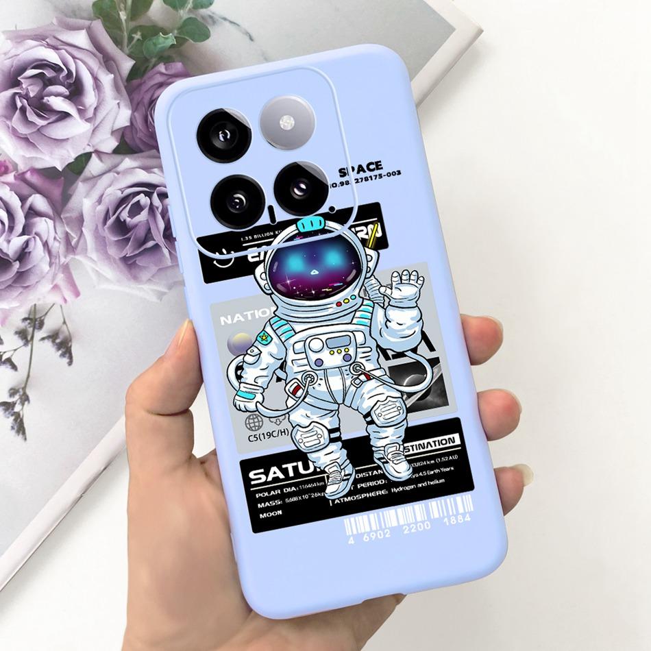 For Xiaomi 14 Phone Case Xiaomi Mi 14 5G Mi14 2024 Cute Cat Cartoon Jelly Silicon Soft Protective Back Cover