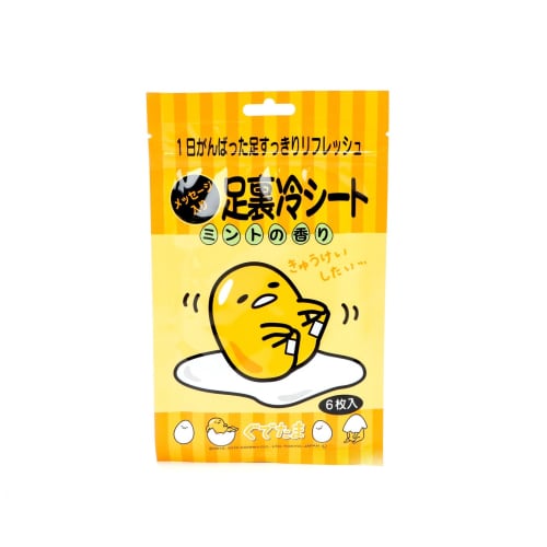 Gudetama Message Foot Cooling Sheets (6 Sheets)
