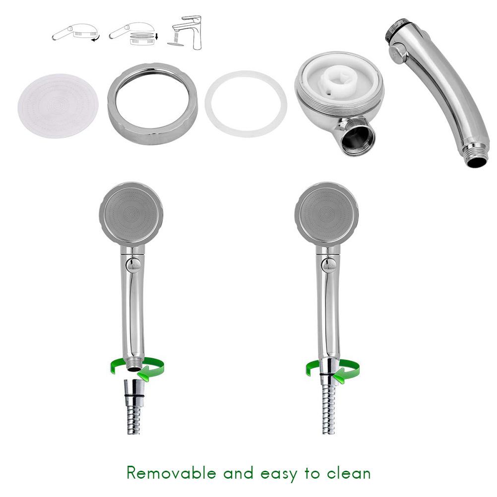 Handheld Shower Head Universal Removable Water Saving Shower Head with 3 Modes