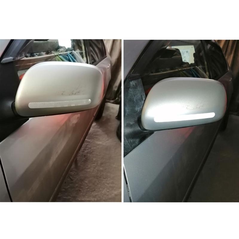 Set di 2 adesivi per auto Specchietto retrovisore Esterno per Nastro Riflettente Striscia Riflettente Adesivo di Avvertimento Anti-Collisione per Automo