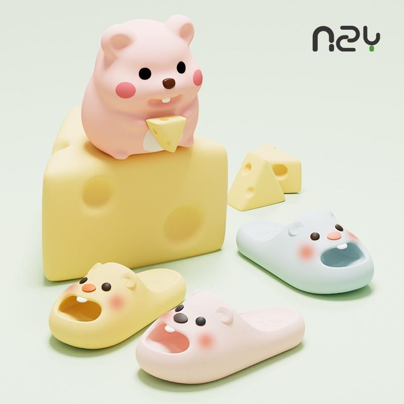 Mandarin duck slippers female summer cartoon cute dormitory home indoor non-slip cool slippers outside bathroom bath