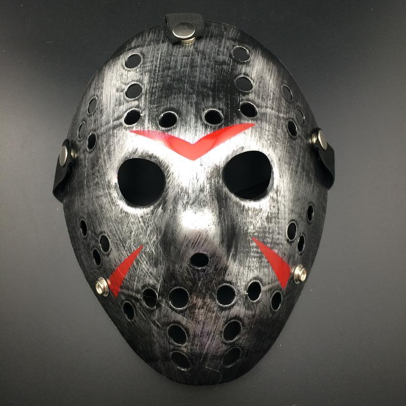 Antique Silver Jason Halloween Masquerade Mask - Festival Horror Prank Prop One Size