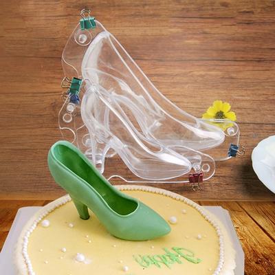 1 pz. Stampo per cioccolato fondente creativo con tacco alto, stampo per dolci stereo 3D fai da te